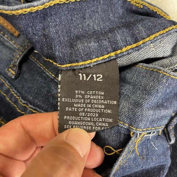 Pastel Jeans Women 11/12 Blue Skinny Raw Hem Distressed Denim Stretch Grunge - Picture 5 of 10